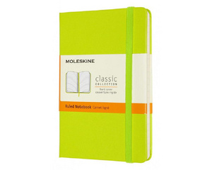 Блокнот Moleskine Classic Pocket A6 96 листов в линейку салатовый на сшивке (90x140 мм)